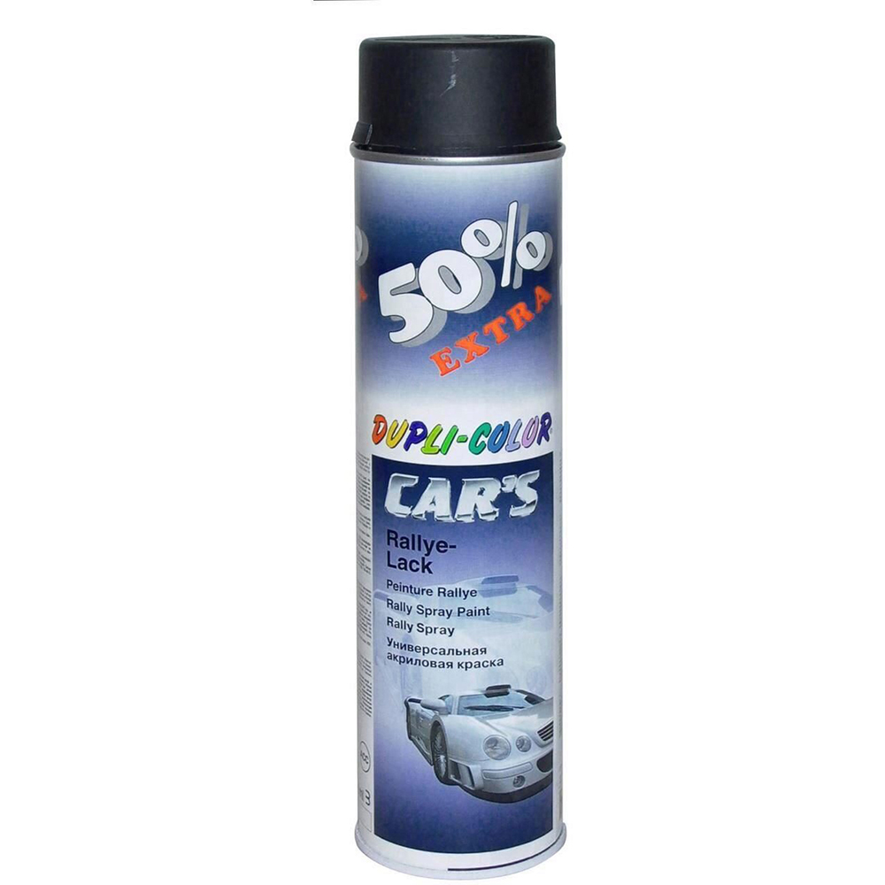 Spray vopsea DUPLICOLOR, negru mat, 600ml