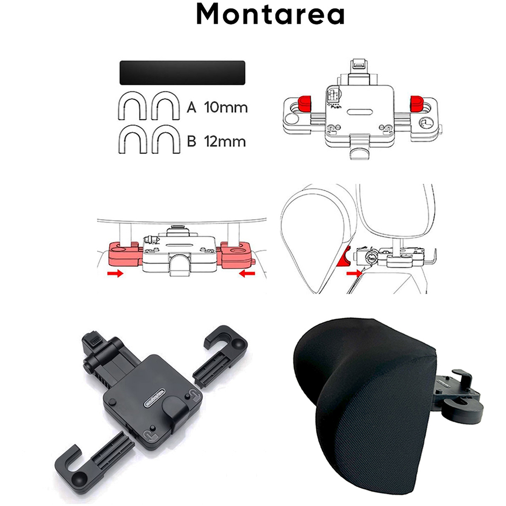 Perna tetiera ROLL FAST 50018R, ergonomic, negru