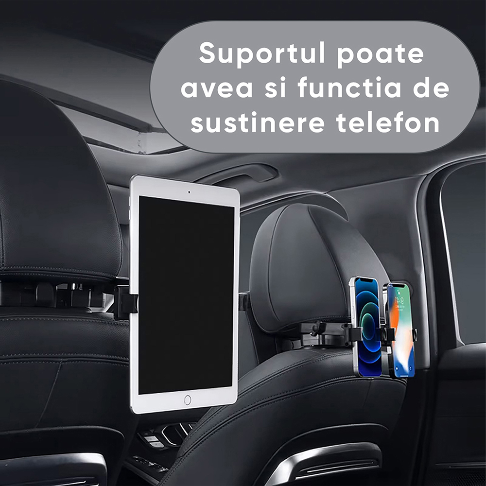 Perna tetiera ROLL FAST 50018R, ergonomic, negru