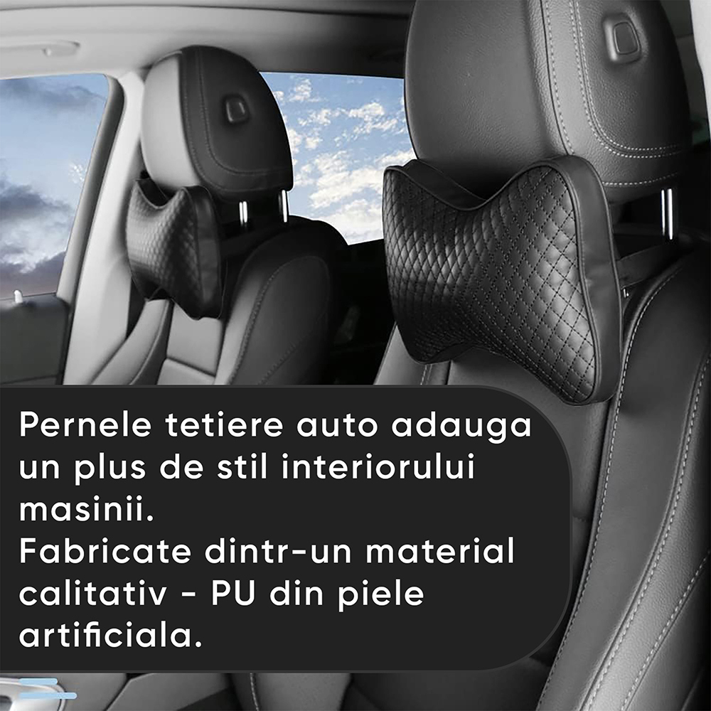 Perne tetiera ROLL FAST 50059R, 27 x 19 x 10 cm, 2buc, negru