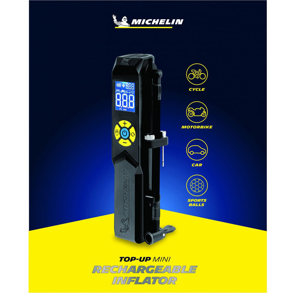 Compresor auto MICHELIN 50141, reincarcabil, 12V, 10.3 bar, negru