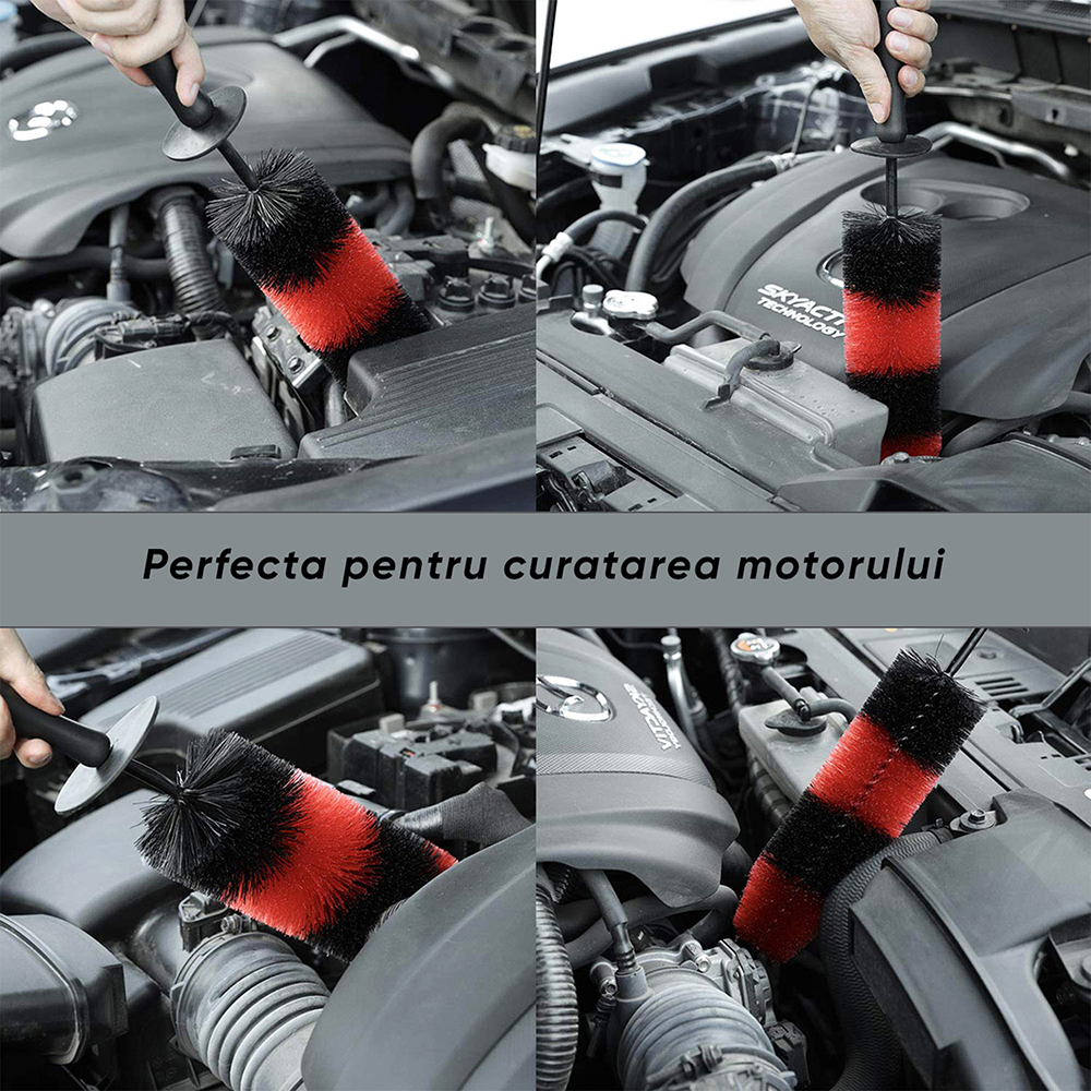 Perie curatat jante ROLL FAST 50569R, 43cm, negru-rosu