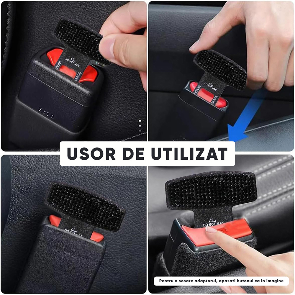 Adaptor centura auto ROLL FAST 51040R, anulator senzor, 2buc