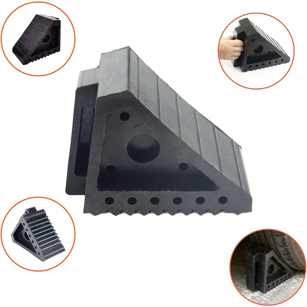 Cale blocare roti ROLL FAST 56480R, cauciuc, negru, 2buc