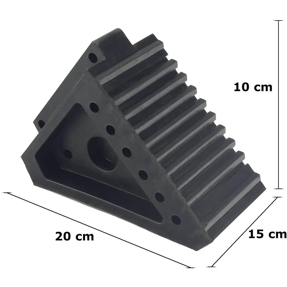 Cale blocare roti ROLL FAST 56480R, cauciuc, negru, 2buc