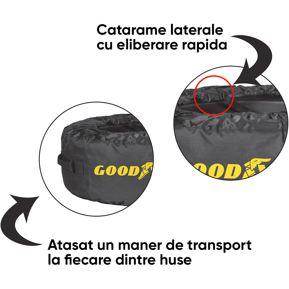 Huse anvelope GOODYEAR 681271, pana la 19", 4buc