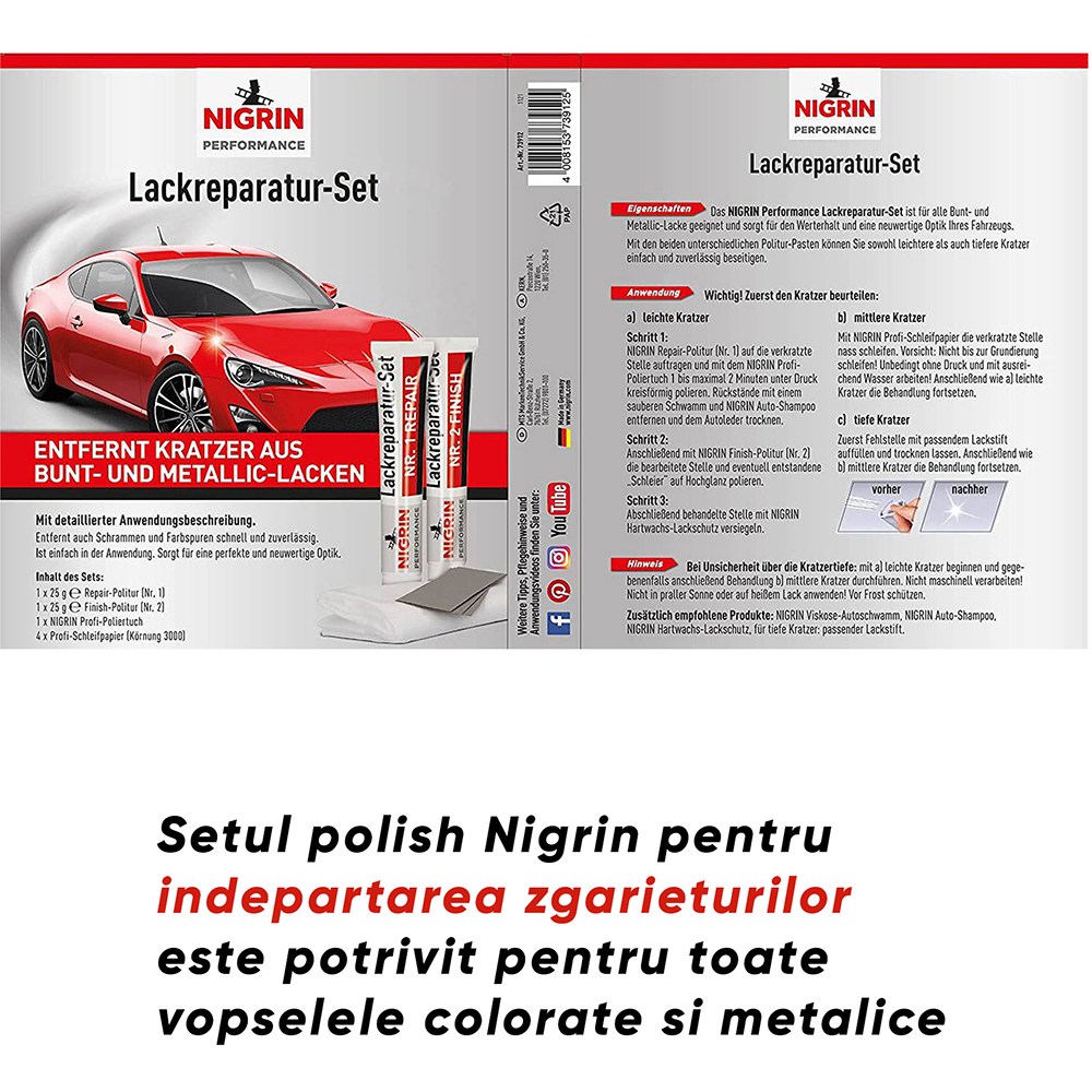 Polish auto NIGRIN, 2 x 25g