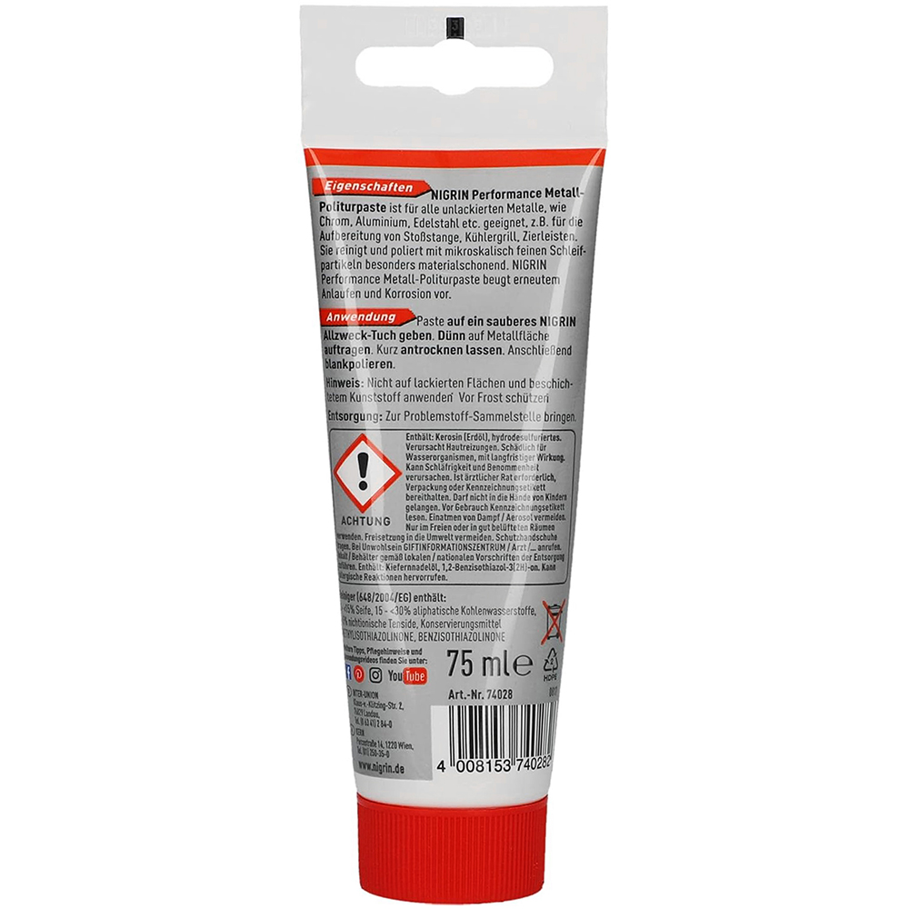 Polish metal NIGRIN Performance. 75ml