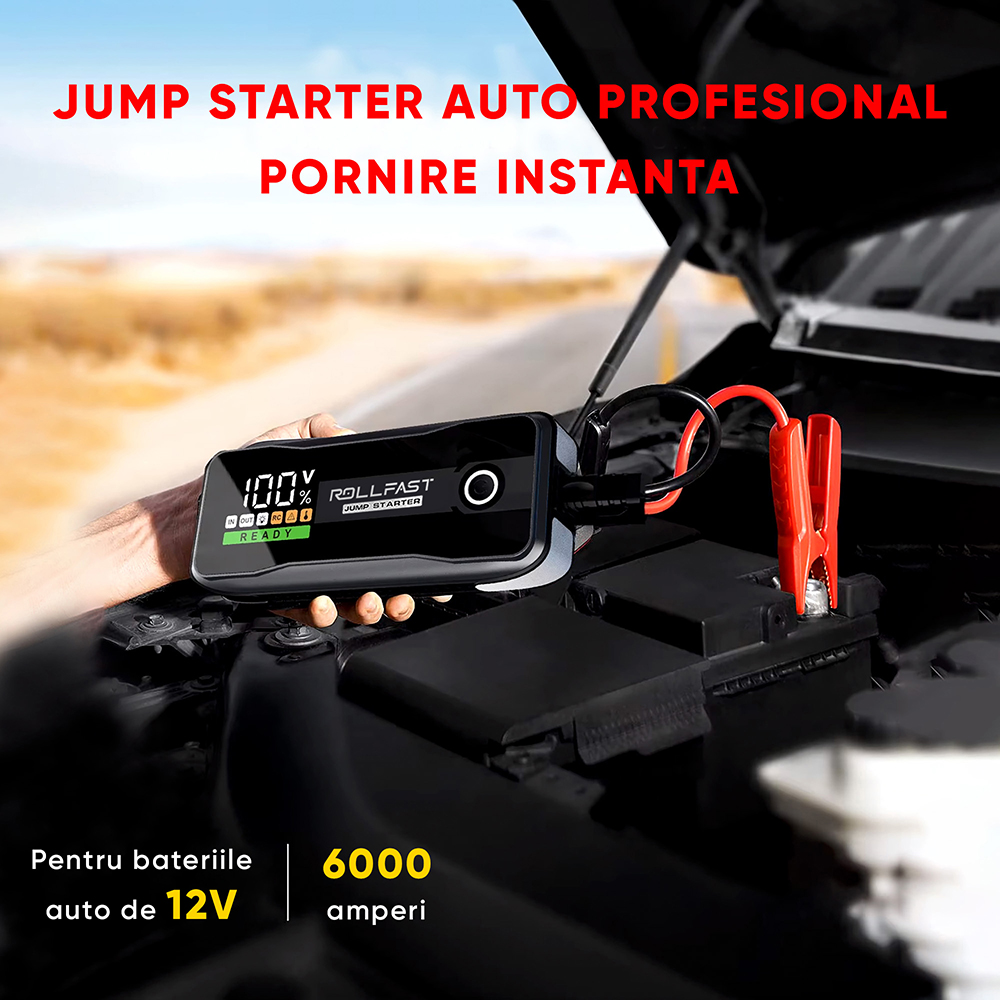 Starter auto ROLL FAST 90083R, 12V, 6000A