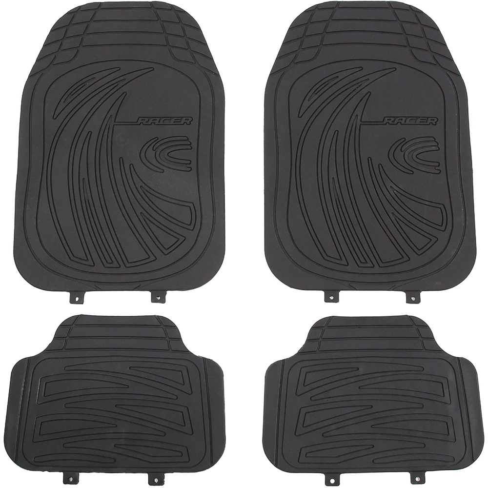 Set 4 covorase auto ROLL FAST 91571R Racer, PVC, 4 buc, negru