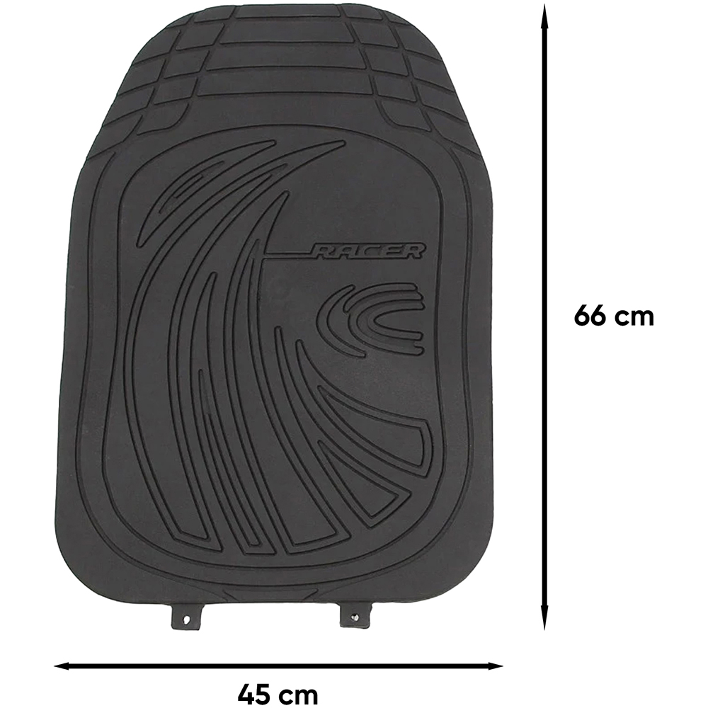 Set 4 covorase auto ROLL FAST 91571R Racer, PVC, 4 buc, negru