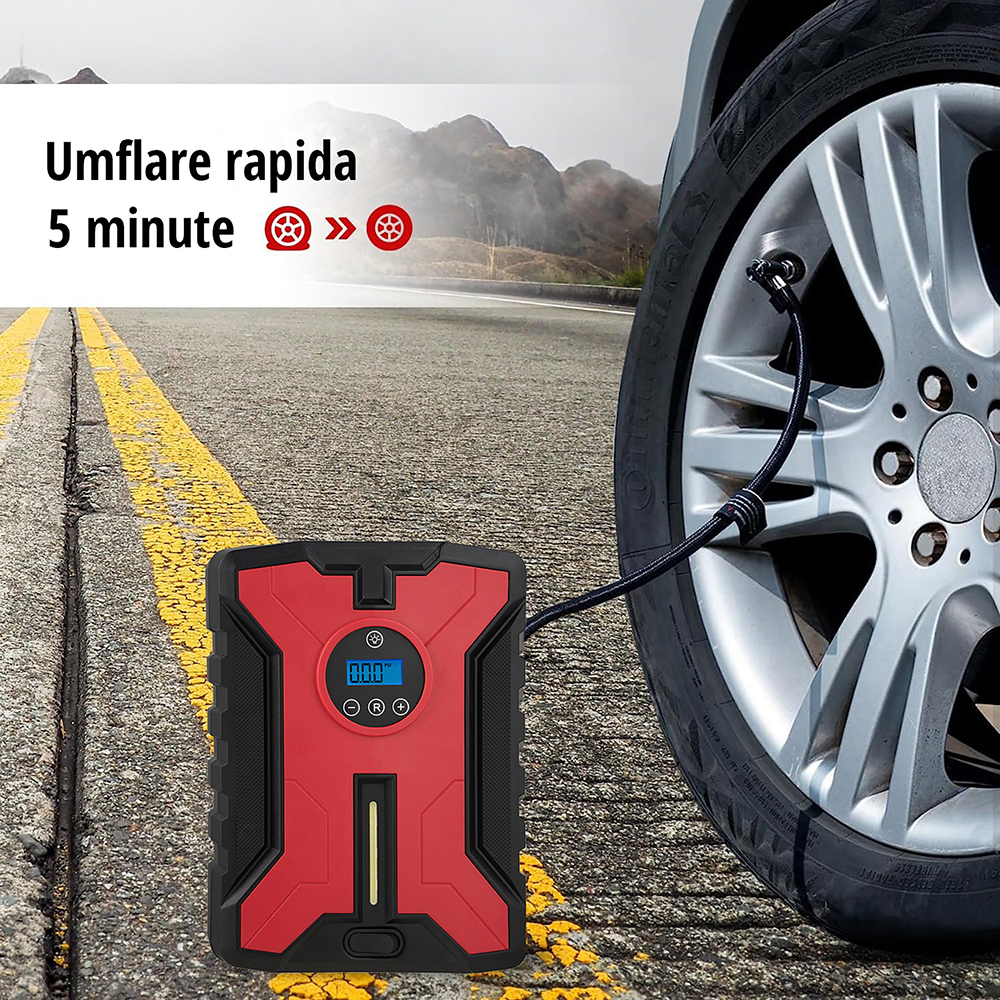 Compresor auto ROLL FAST 92919R, 10bar, 12V
