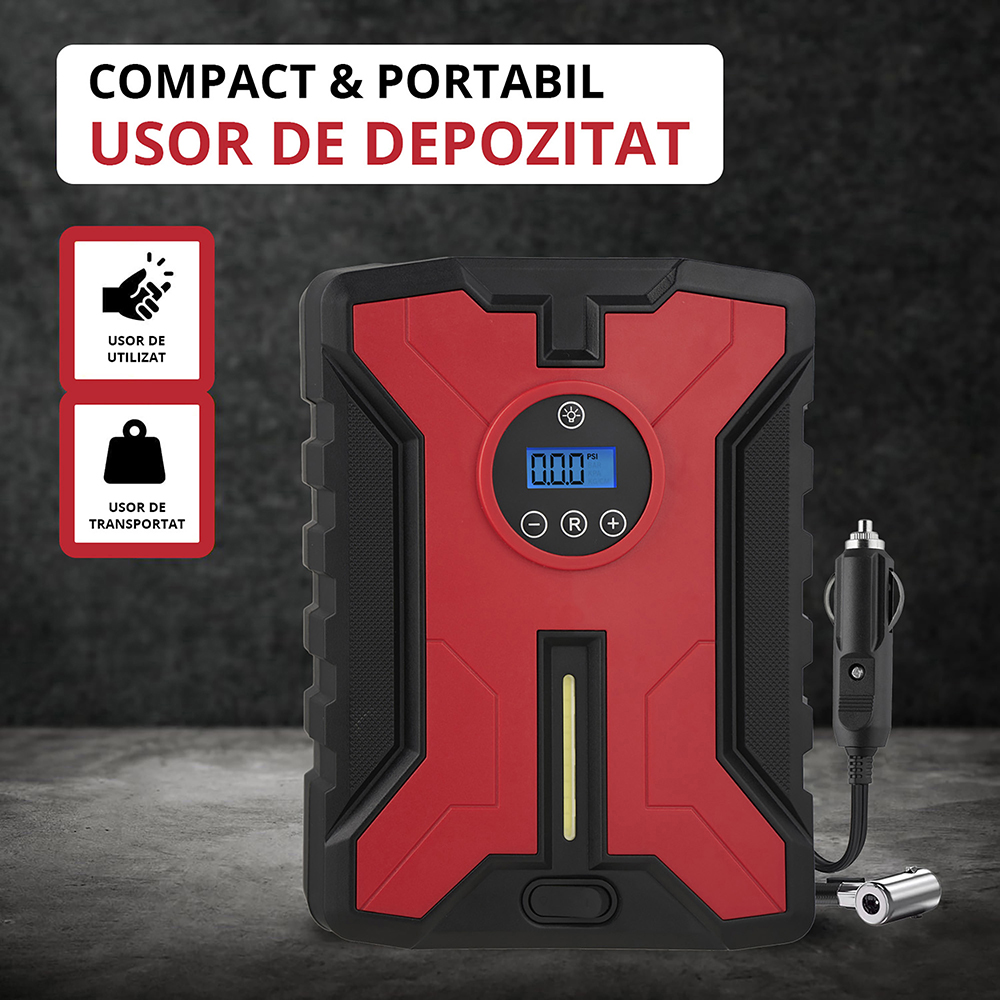 Compresor auto ROLL FAST 92919R, 10bar, 12V