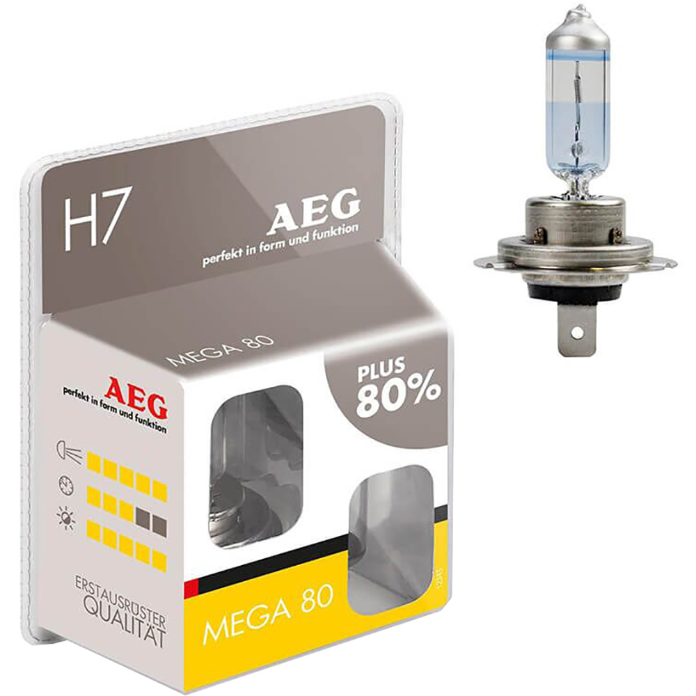 Becuri auto AEG Mega Plus, H7, 55W, 2buc
