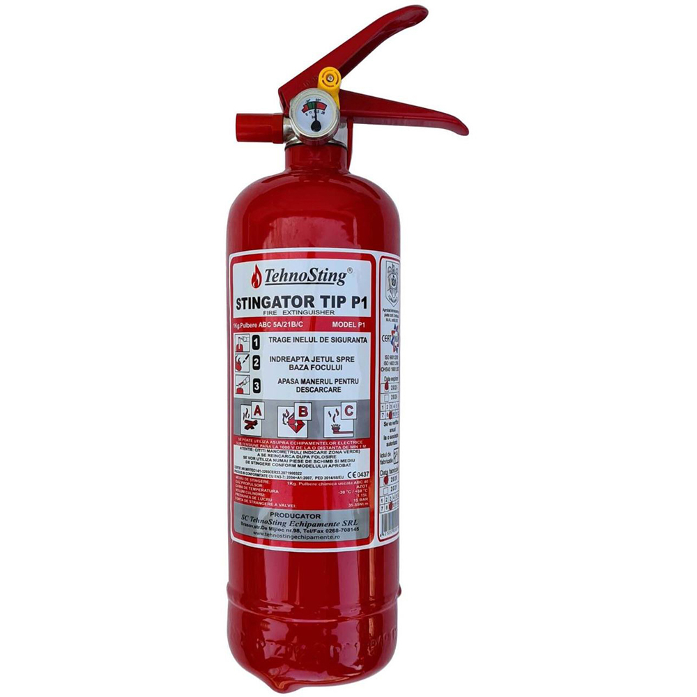 Stingator auto cu manometru ROLL FAST P1, 1kg