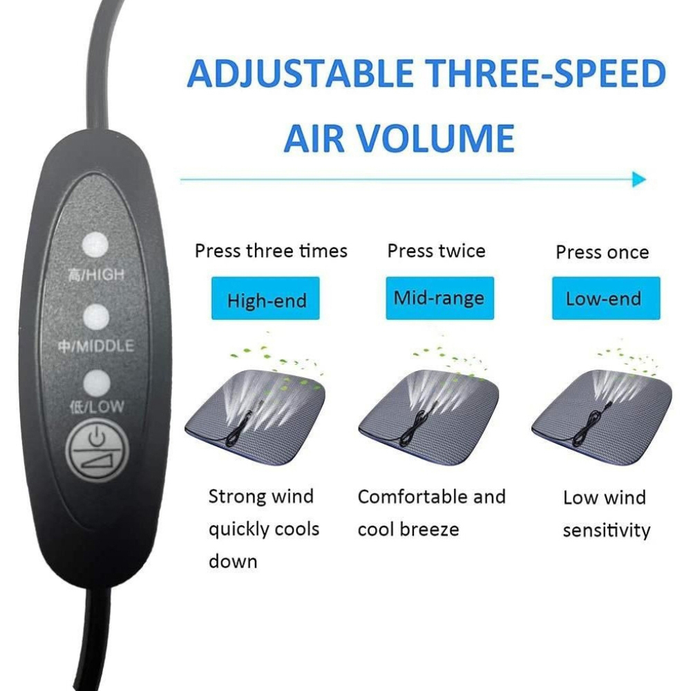 Perna pentru scaun ROLL FAST USB-03, ventilatie, negru