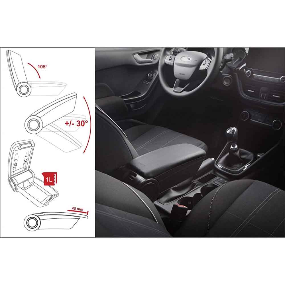 Cotiera auto RATI Armster, Ford Puma, Focus 2018-Prezent, negru