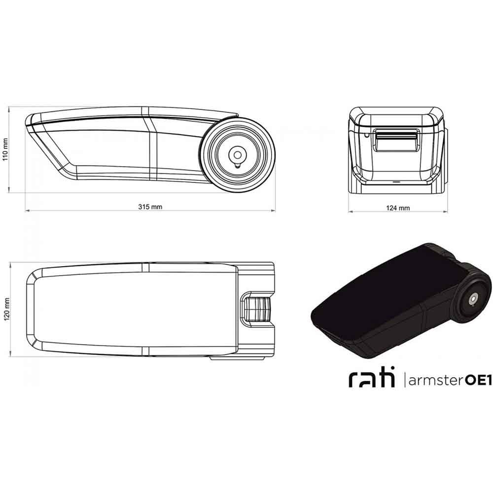 Cotiera auto RATI Armster, Ford Puma, Focus 2018-Prezent, negru