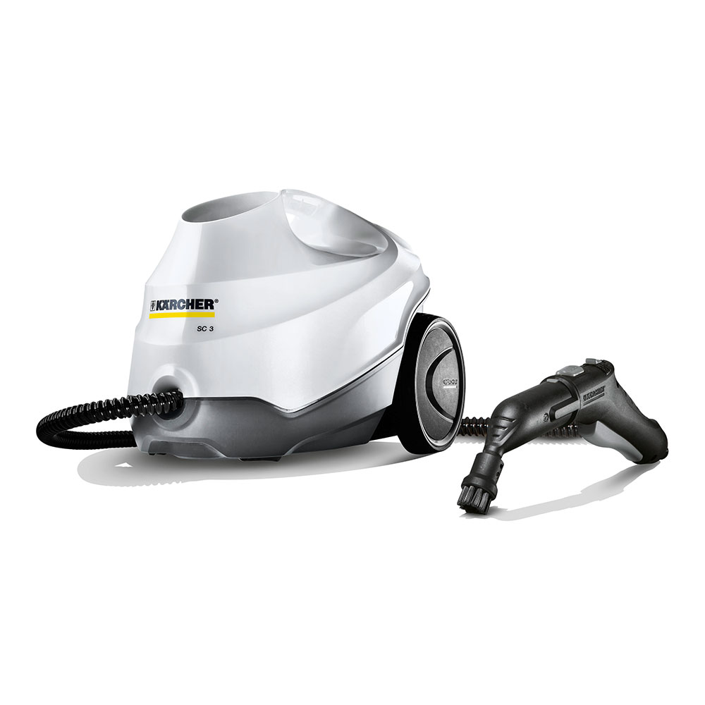 Aparat de curatat cu abur KARCHER SC 3 Easyfix + Window Nozzle 15136640, 1l, 1900W, alb-negru