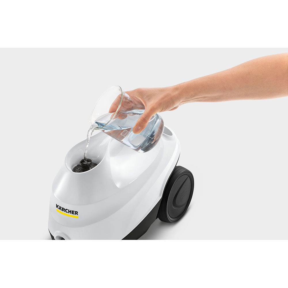 Aparat de curatat cu abur KARCHER SC 3 Easyfix + Window Nozzle 15136640, 1l, 1900W, alb-negru