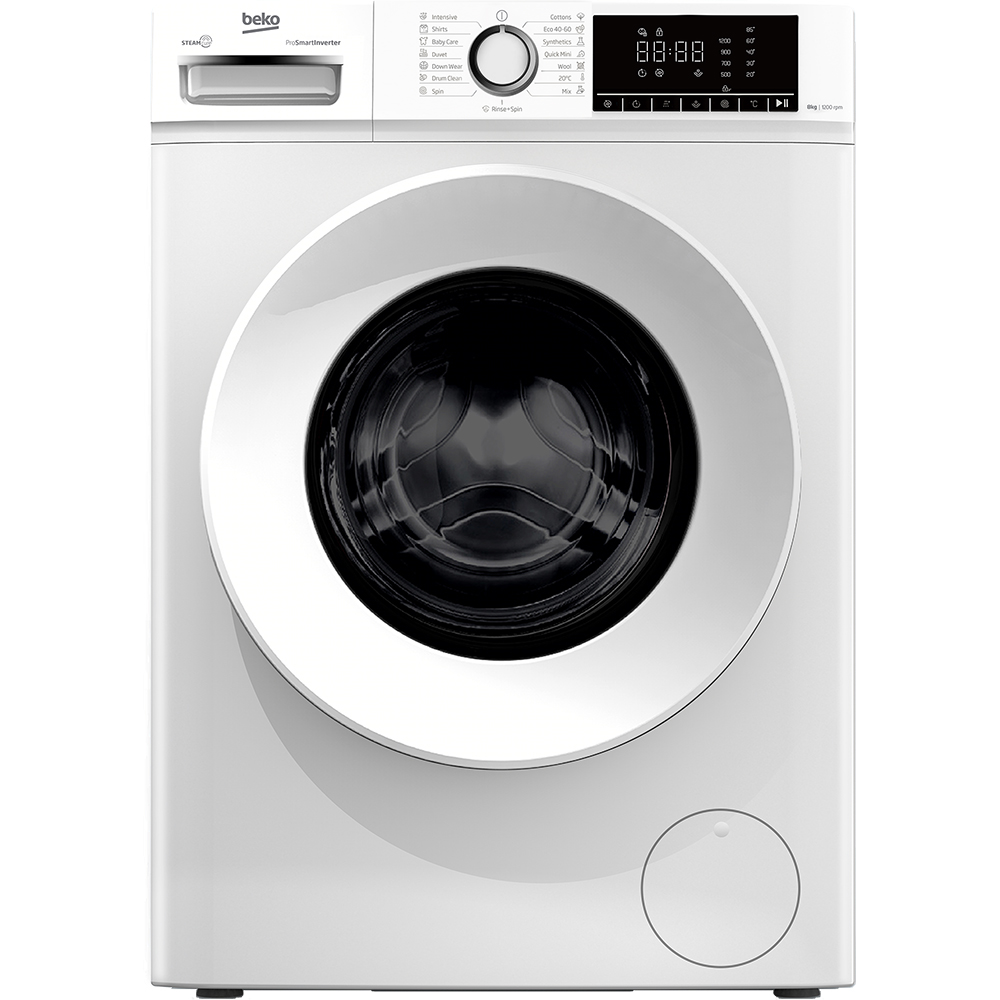 Masina de spalat rufe frontala BEKO B1WFM2821WEE, SteamCure, 8 kg, 1200rpm, Clasa A, alb