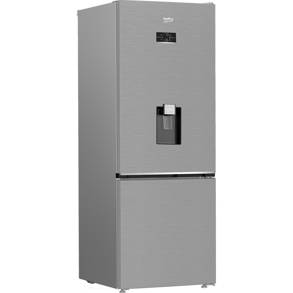 Combina frigorifica BEKO B3RCNE564HDXB1, No Frost, 490 l, H 192 cm, Clasa E, Dozator apa, argintiu