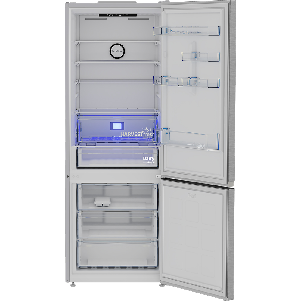Combina frigorifica BEKO B3RCNE564HXB, No Frost, 490 l, H 192 cm, Clasa E, inox