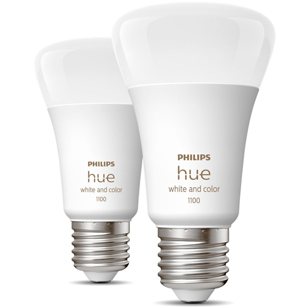 Set Bec LED PHILIPS Hue 8720169364363, A60, 6W, E27, Lumina RGB