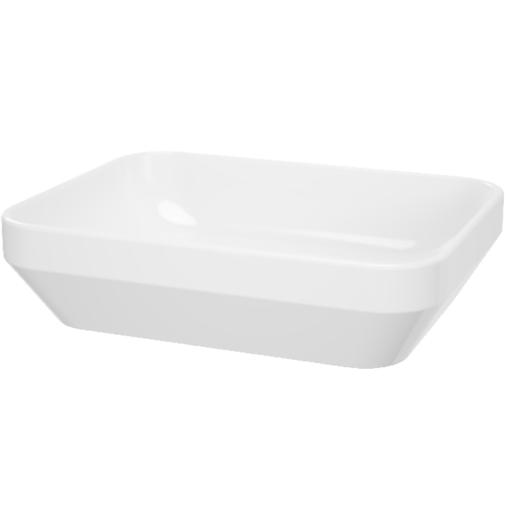 Lavoar pe blat GoodHome Teesta, rasina, 45 x 35 cm, alb