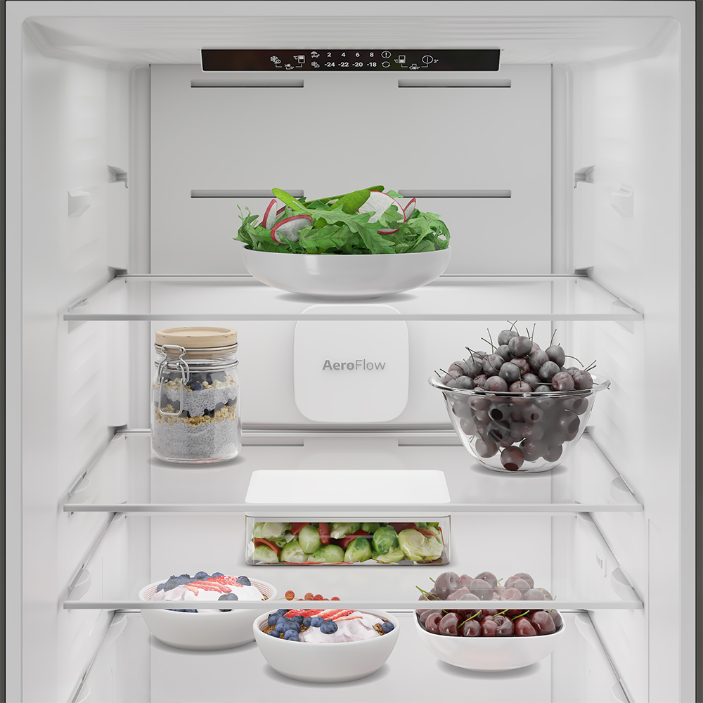 Combina frigorifica BEKO B5RCNA376HXB, No Frost, 370 l, H 186.5 cm, Clasa C, argintiu