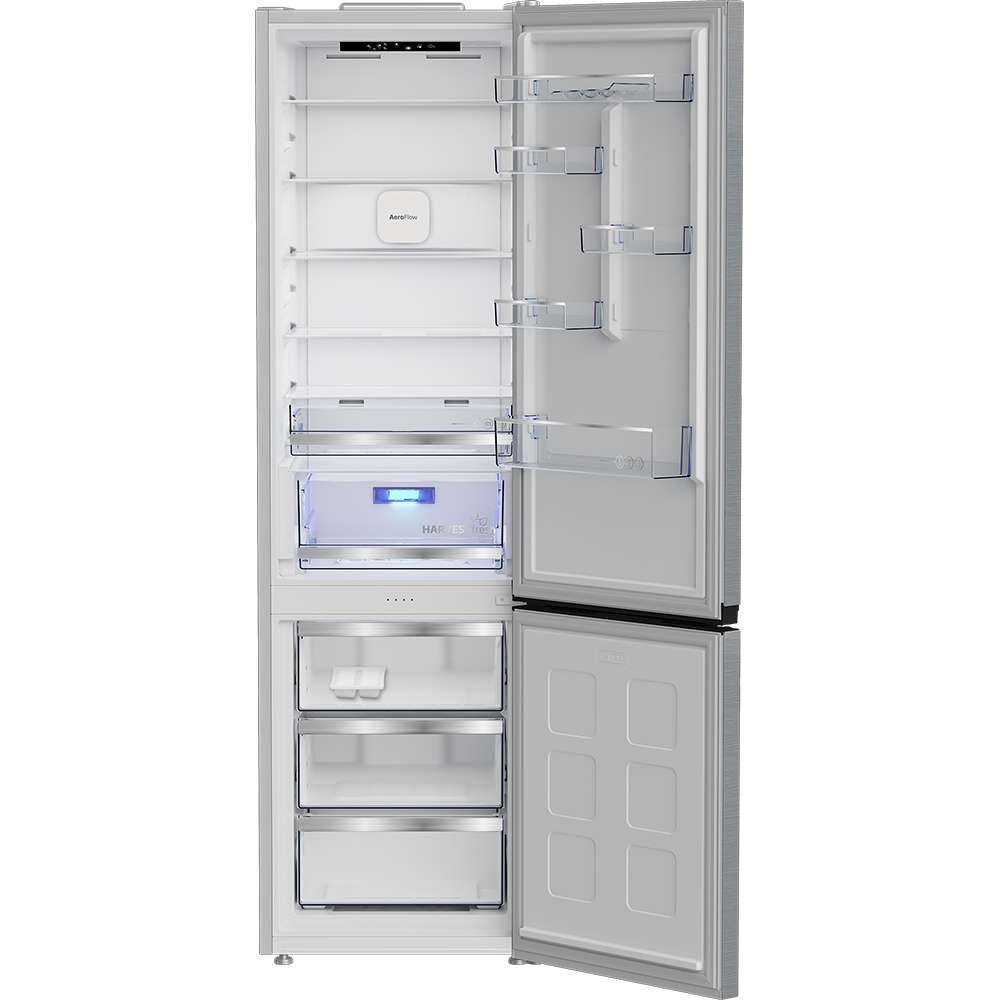 Combina frigorifica BEKO B5RCNA416HXB, No Frost, 415 l, H 203.5 cm, Clasa C, argintiu