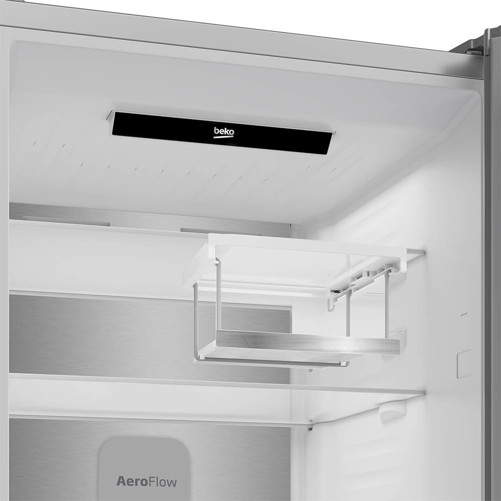 Combina frigorifica BEKO B5RCNA416HXBW, No Frost, 415 l, H 203.5 cm, Clasa C, HomeWhiz, inox
