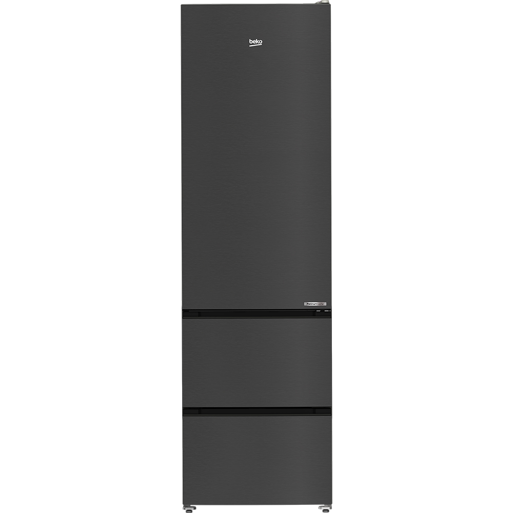 Combina frigorifica BEKO B5RGNA355HXBR, No Frost, 351 L, H 203.5 cm, Clasa D, dark inox