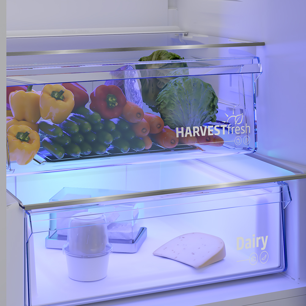 Combina frigorifica BEKO B5RGNA355HXBR, No Frost, 351 L, H 203.5 cm, Clasa D, dark inox