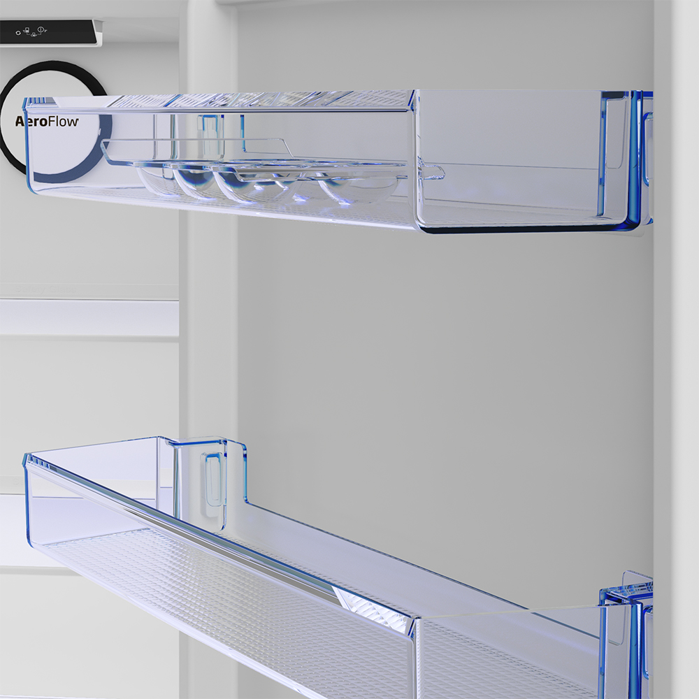 Combina frigorifica BEKO B5RGNA355HXBR, No Frost, 351 L, H 203.5 cm, Clasa D, dark inox