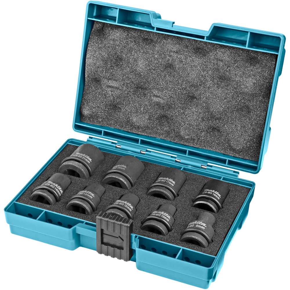 Set chei tubulare de impact MAKITA B-66232, 1/2", 8-21 mm , 9 bucati