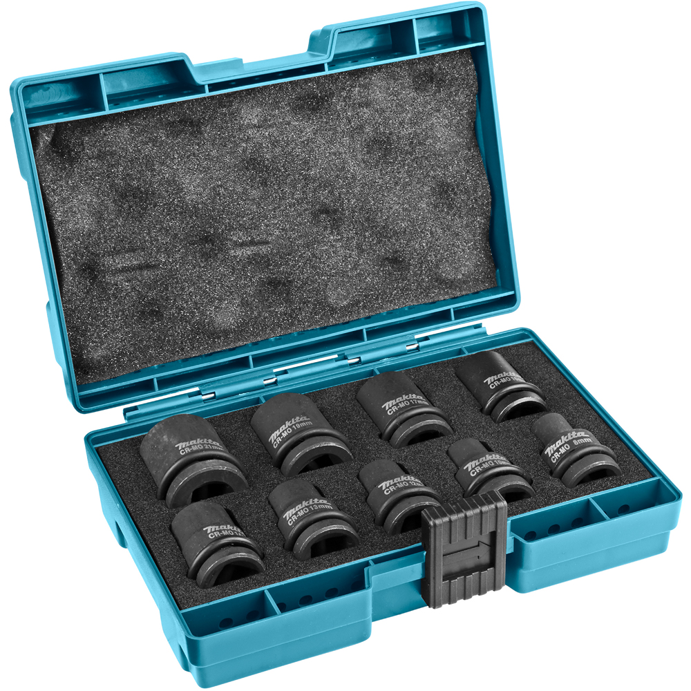 Set chei tubulare de impact MAKITA B-66232, 1/2", 8-21 mm , 9 bucati