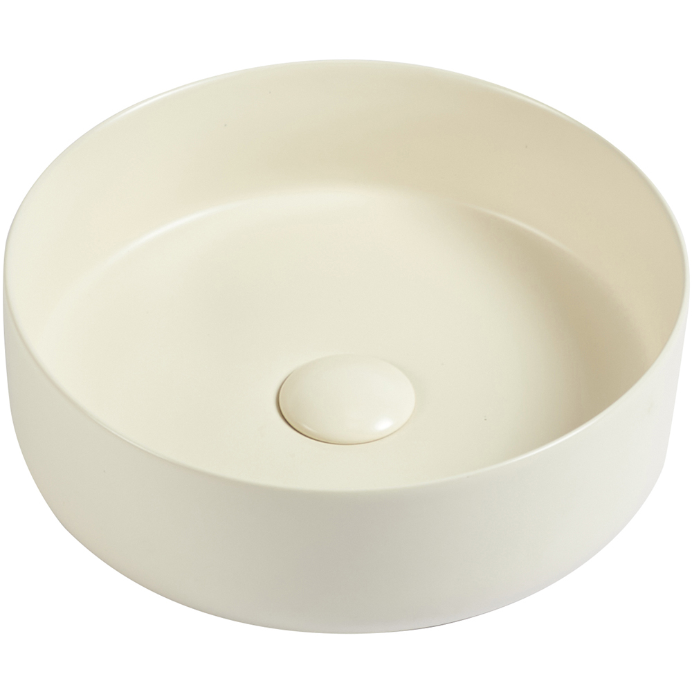 Lavoar pe blat, portelan, 40 cm, crem mat