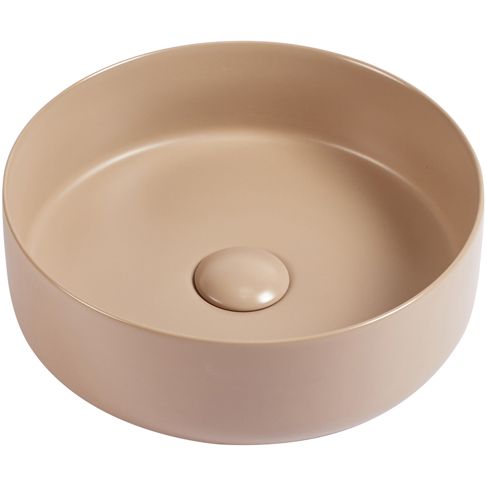 Lavoar pe blat, portelan, 40 cm, taupe mat