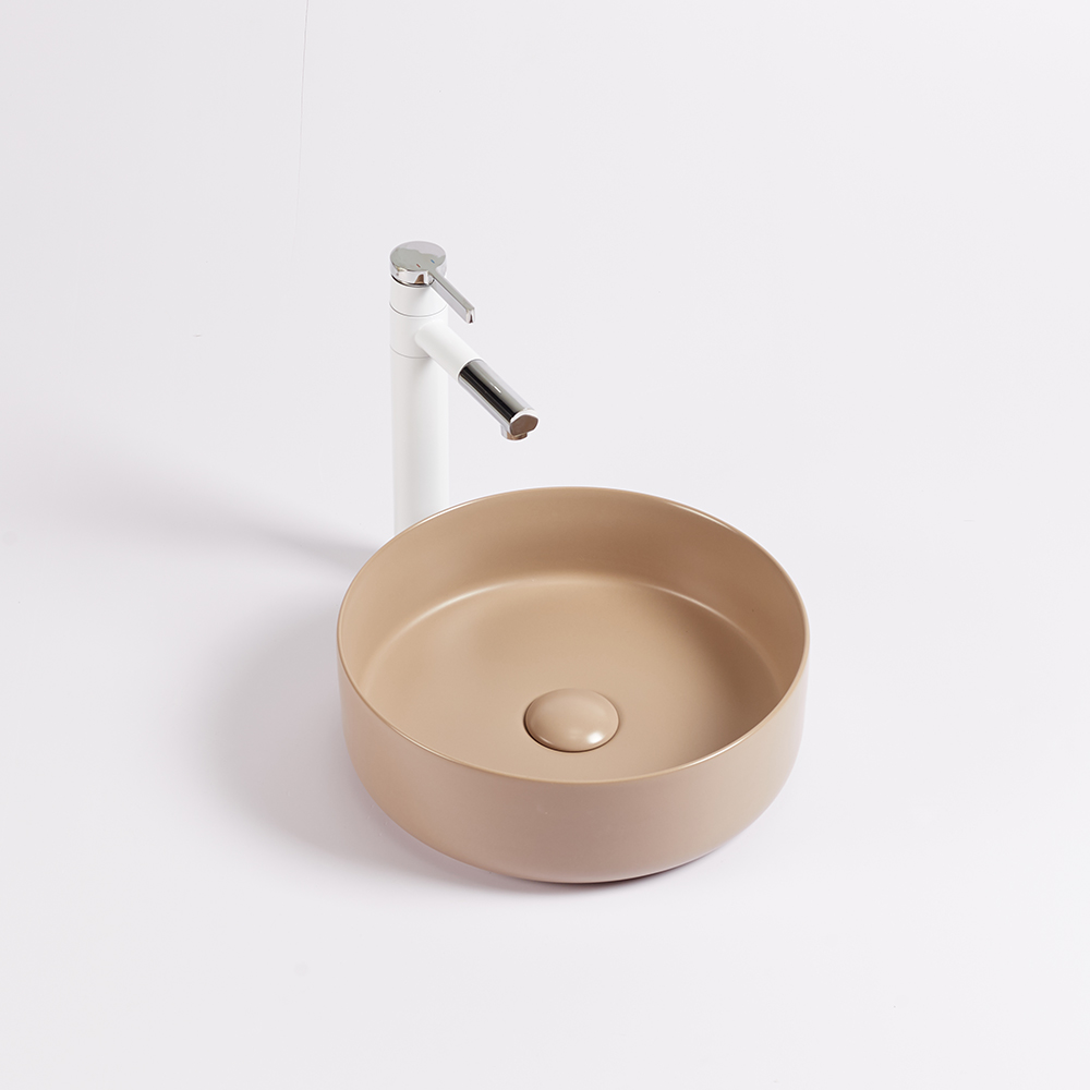 Lavoar pe blat, portelan, 40 cm, taupe mat