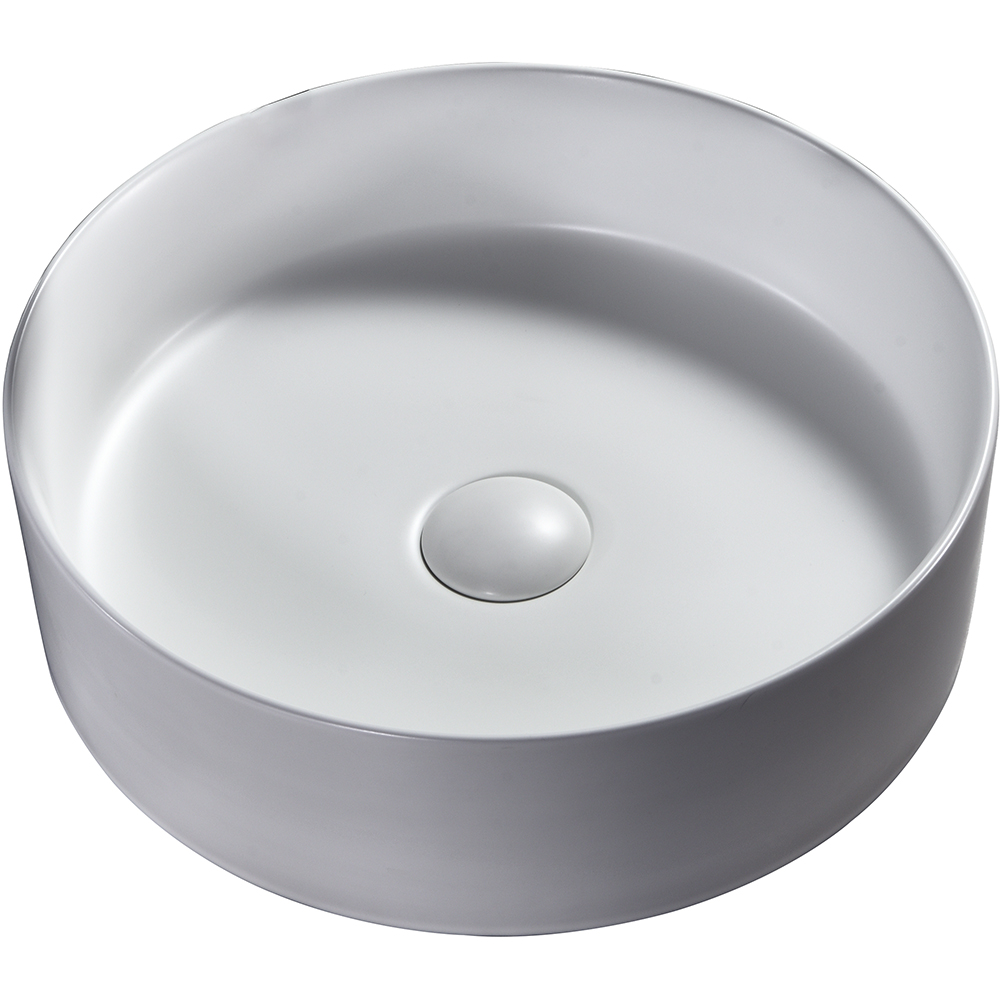 Lavoar pe blat, portelan, 40 cm, alb mat