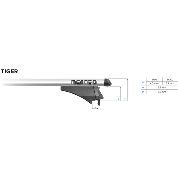 Bare transversale MENABO Tiger, Lexus RX (AL20), 2015-Prezent, 120 cm