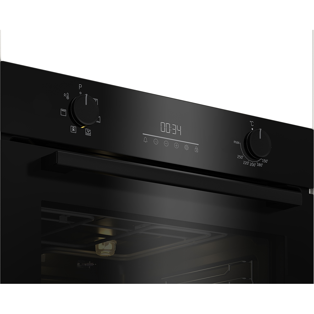 Cuptor incorporabil BEKO BCBIE17300KSB, Electric, Autocuratare SteamShine, 72 l, Clasa A, negru