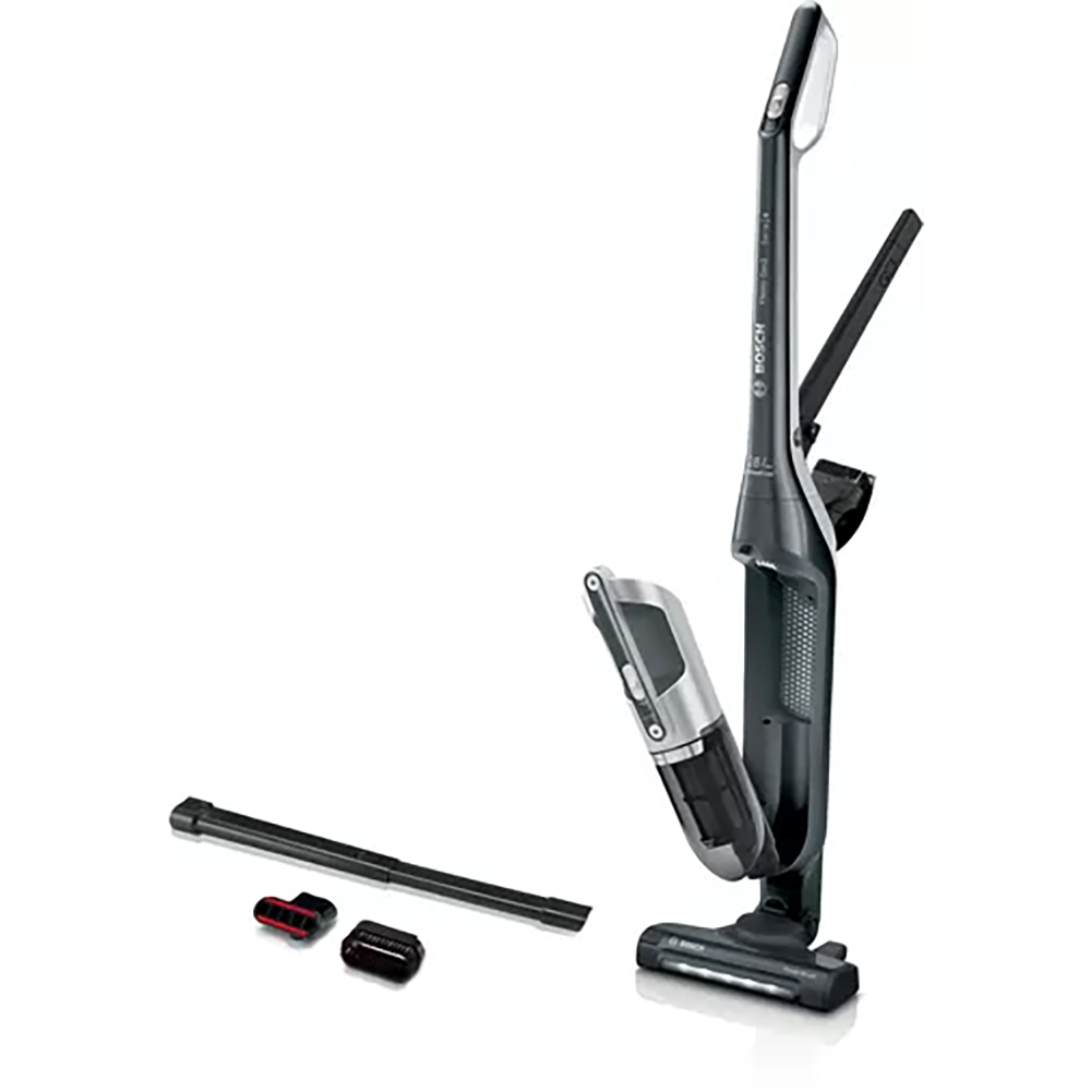 Aspirator vertical 2in1 BOSCH Flexxo Gen2 Seria 4 BCH3K2801, 0.4l, 25.2V, autonomie max 55 min, Sistem RobustAir, argintiu-negru