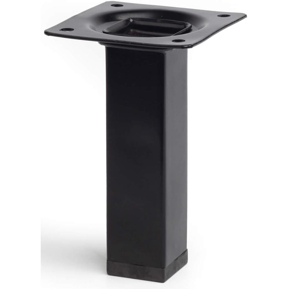 Picior mobila 112865, otel, 10 cm, negru