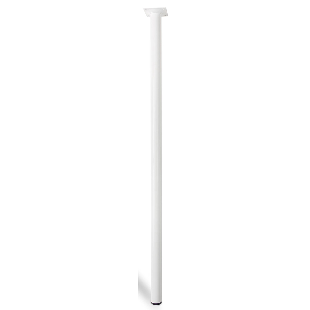 Picior mobila 112876, otel, 80 cm, alb