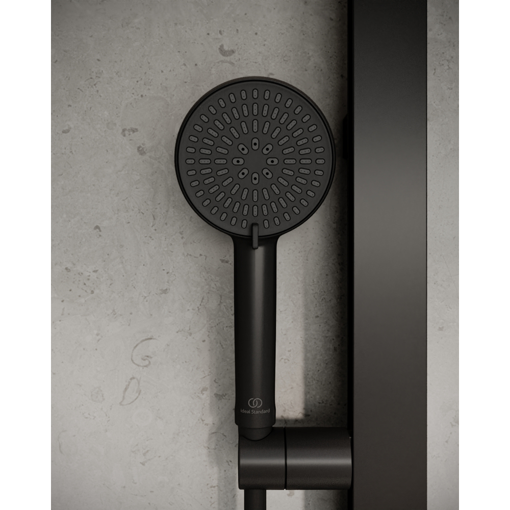Para dus IDEAL STANDARD IdealRain ALU+ BD580XG, 2 functii, negru mat
