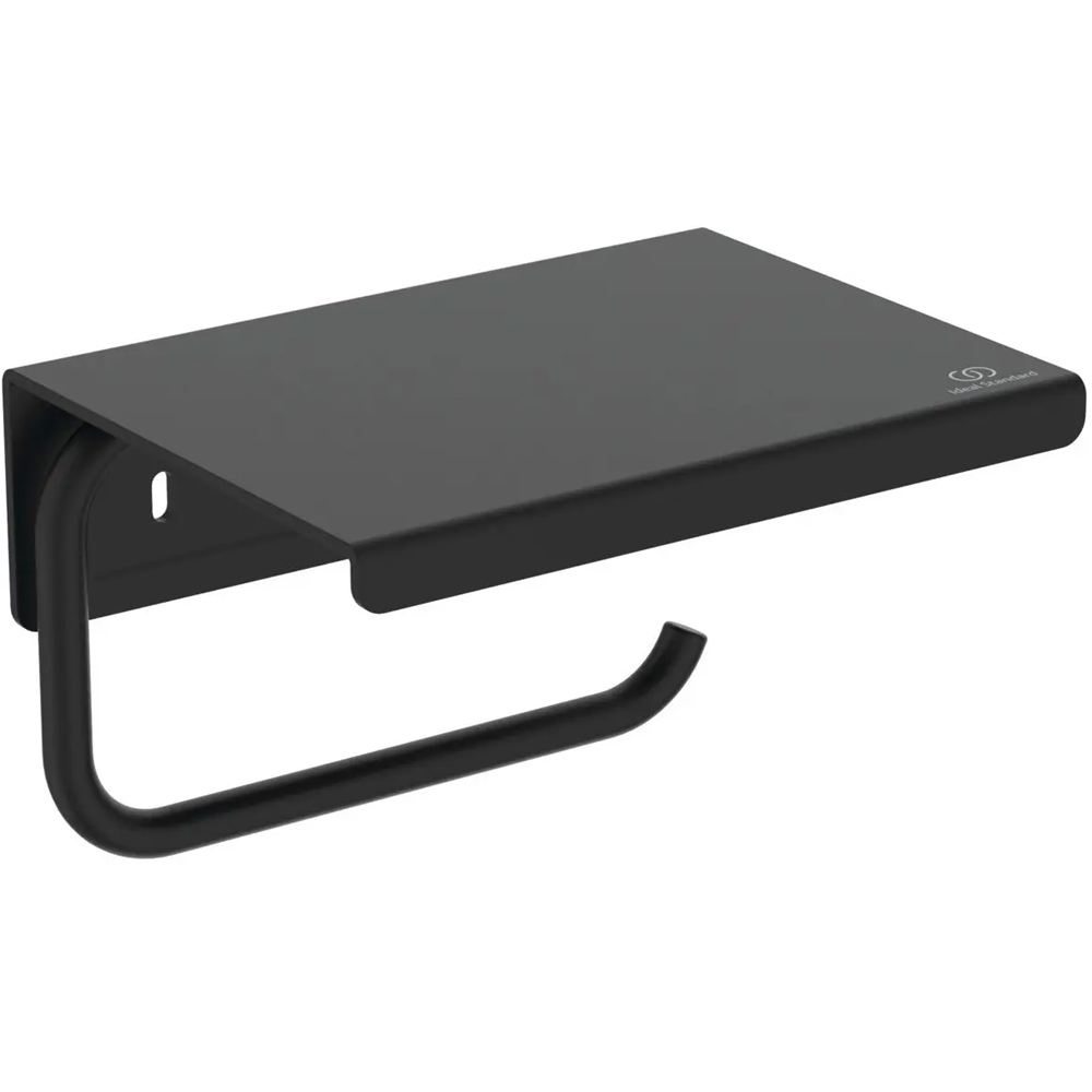 Suport hartie igienica cu capac IDEAL STANDARD Alu+ BD592XG, negru mat