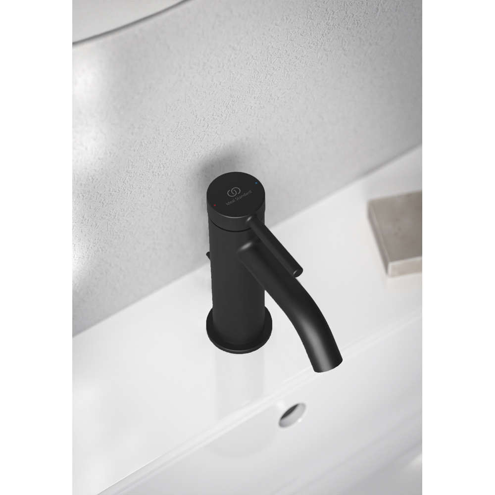 Baterie lavoar IDEAL STANDARD Ceraline Nuovo BD846XG, alama sanitara, negru mat