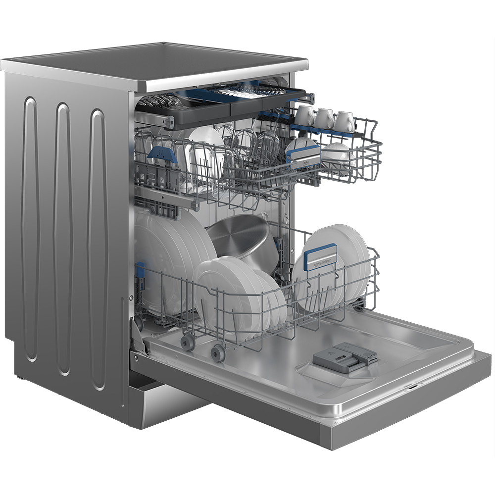 Masina de spalat vase independenta BEKO BDFN36540XP, 15 seturi, 6 programe, 60 cm, Clasa C, inox